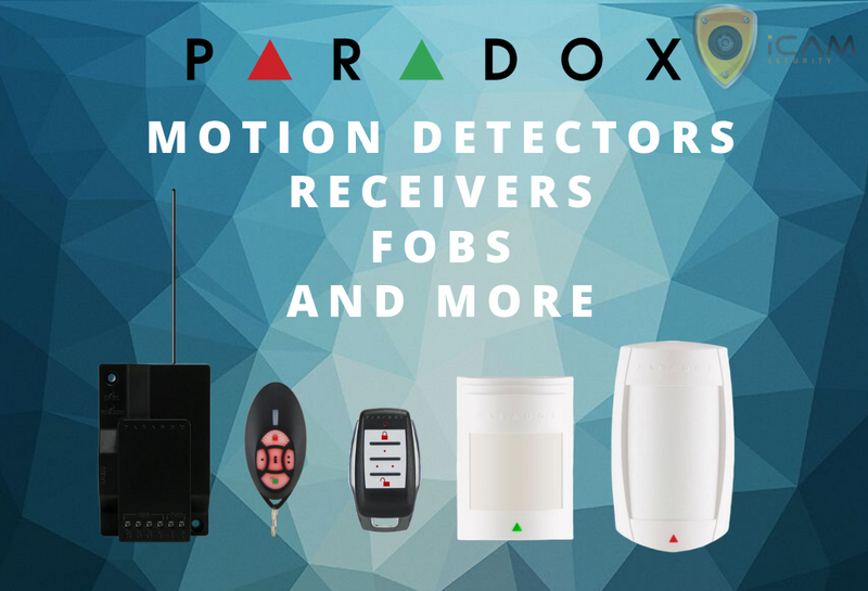 Paradox: motion detectors, receivers, fobs and more.