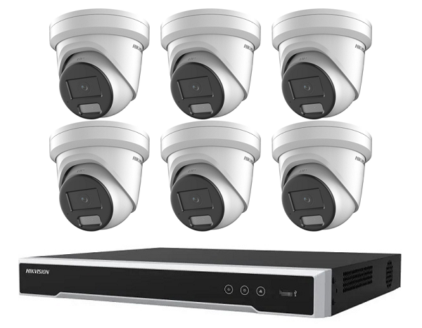 Hikvision ColorVu 6MP 8 Channel Turret IP CCTV KIT (with 3TB HDD) (WITH AUDIO)