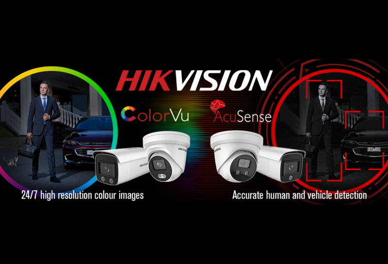 Hikvision ColorVu & Hikvision AcuSense. 24/7 high resolution colour images. Accurate human and vehicle detection.
