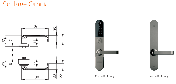 Schlage Omnia Smart Lock Bundle with 990 Mortice (SILVER)
