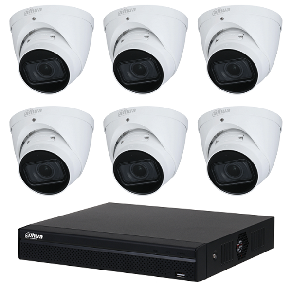 Dahua WizSense 4MP 8 Channel Vari-focal Eyeball IP CCTV KIT (with 2TB HDD)