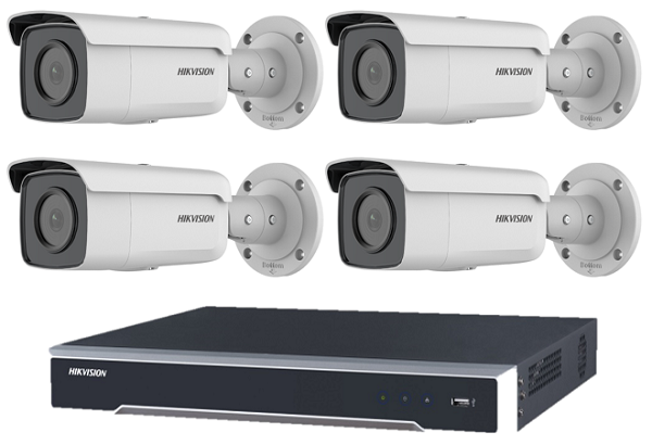 Hikvision AcuSense 6MP 4 Channel Bullet IP CCTV KIT (with 3TB HDD)