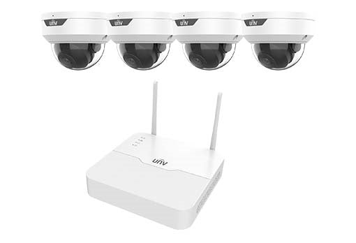 UNV UNVEWK42D4WN-2TBLWHT Easy Series 2MP 4 Channel Wifi Dome Kit (with 2TB HDD)