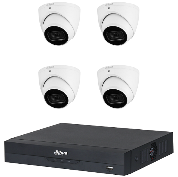 Dahua WizSense 4MP 4 Channel Eyeball IP CCTV KIT (with 1TB HDD)