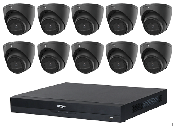 Dahua WizSense 4MP 16 Channel Eyeball IP CCTV KIT (with 3TB HDD) BLACK