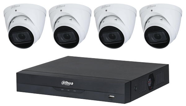 Dahua WizSense 6MP 4 Channel Motorised Eyeball IP CCTV KIT (with 1TB HDD)