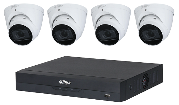 Dahua WizSense 8MP 4 Channel Motorised Eyeball IP CCTV KIT (with 1TB HDD)