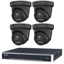 Hikvision 3-in-1 8MP 4 Channel Turret IP CCTV KIT (with 3TB HDD) BLACK