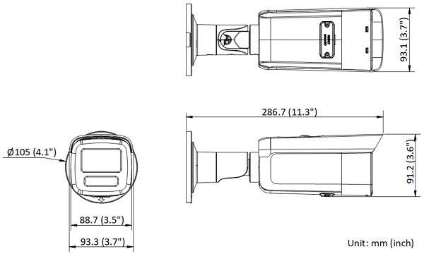 Hikvision DS-2CD2T87G2H-LI 8 MP Smart Hybrid Light with ColorVu Fixed Bullet Network Camera (BLACK)