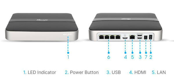 DISCONTINUED Milesight MS-N1008-UPC 1000 Series 4K 8 Channel Mini PoE NVR