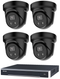 Hikvision AcuSense 6MP 4 Channel Turret IP CCTV KIT (with 3TB HDD) (BLACK)