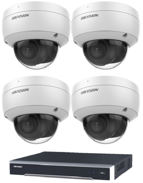 Hikvision AcuSense 6MP 4 Channel Dome IP CCTV KIT (with 3TB HDD)