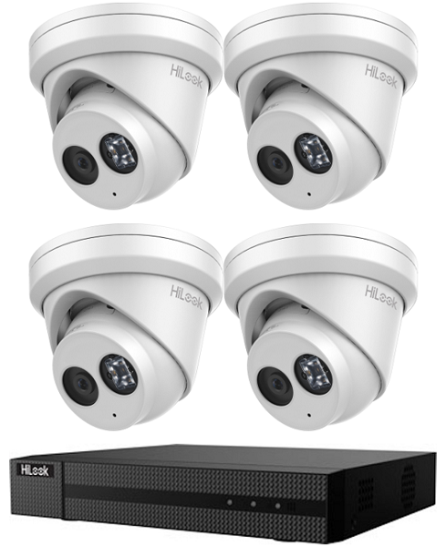 Hikvision HiLook 6MP 4 Channel Turret IP CCTV KIT (with 3TB HDD)