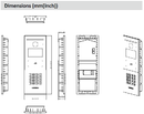 Dahua DHI-VTO6521F Apartment Door Station Dimensions