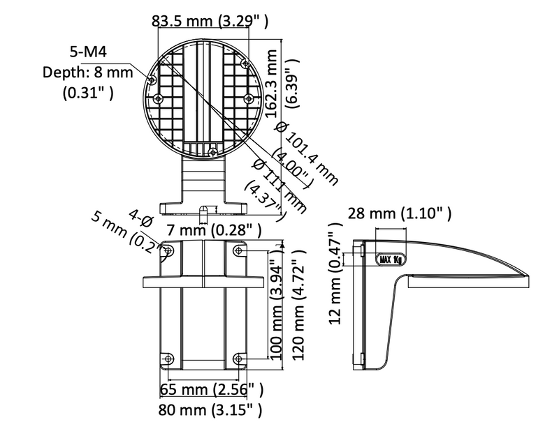 Hikvision DS-1258ZJ CCTV Camera Bracket