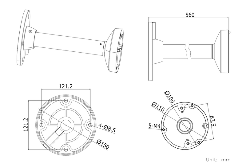 Hikvision DS-1271ZJ-110 CCTV Camera Bracket