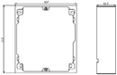 Hikvision DS-KD-ACW1/S Stainless Steel Surface Mount Intercom Bracket Dimensions
