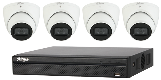 Dahua Starlight 5MP 4 CH Eyeball IP CCTV Kit (with 2TB HDD)