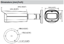 Dahua HAC-HFW2241T-Z-A 2MP Starlight HDCVI IR Bullet Camera Dimensions