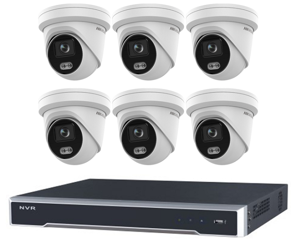 Hikvision ColorVu 4MP, 8 Channel Turret IP CCTV KIT (with 3TB HDD) (WITH AUDIO)
