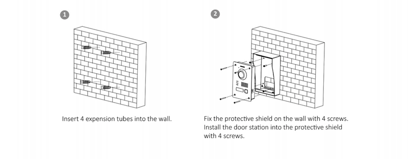Hikvision DS-KAB8103-IMEX Protective Shield Installation