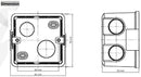 Hikvision DS-KAB86 Door Station Recessed Mounting Box Dimensions