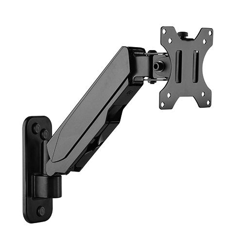 Brateck Single Screen Wall Mounted Gas Spring Monitor Arm,17"-32", Weight Capacity (per screen) 8kg