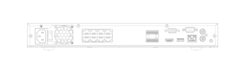 Dahua NVR5208-8P-4KS2E 8-ch PoE 4K ANPR Network Video Recorder (HDD not included) Rear Panel