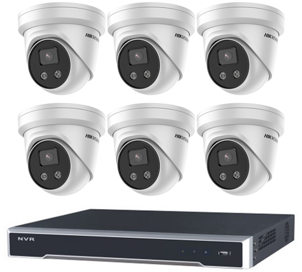 Hikvision AcuSense 6MP 8 Channel Turret IP CCTV KIT (with 3TB HDD) (with AUDIO)